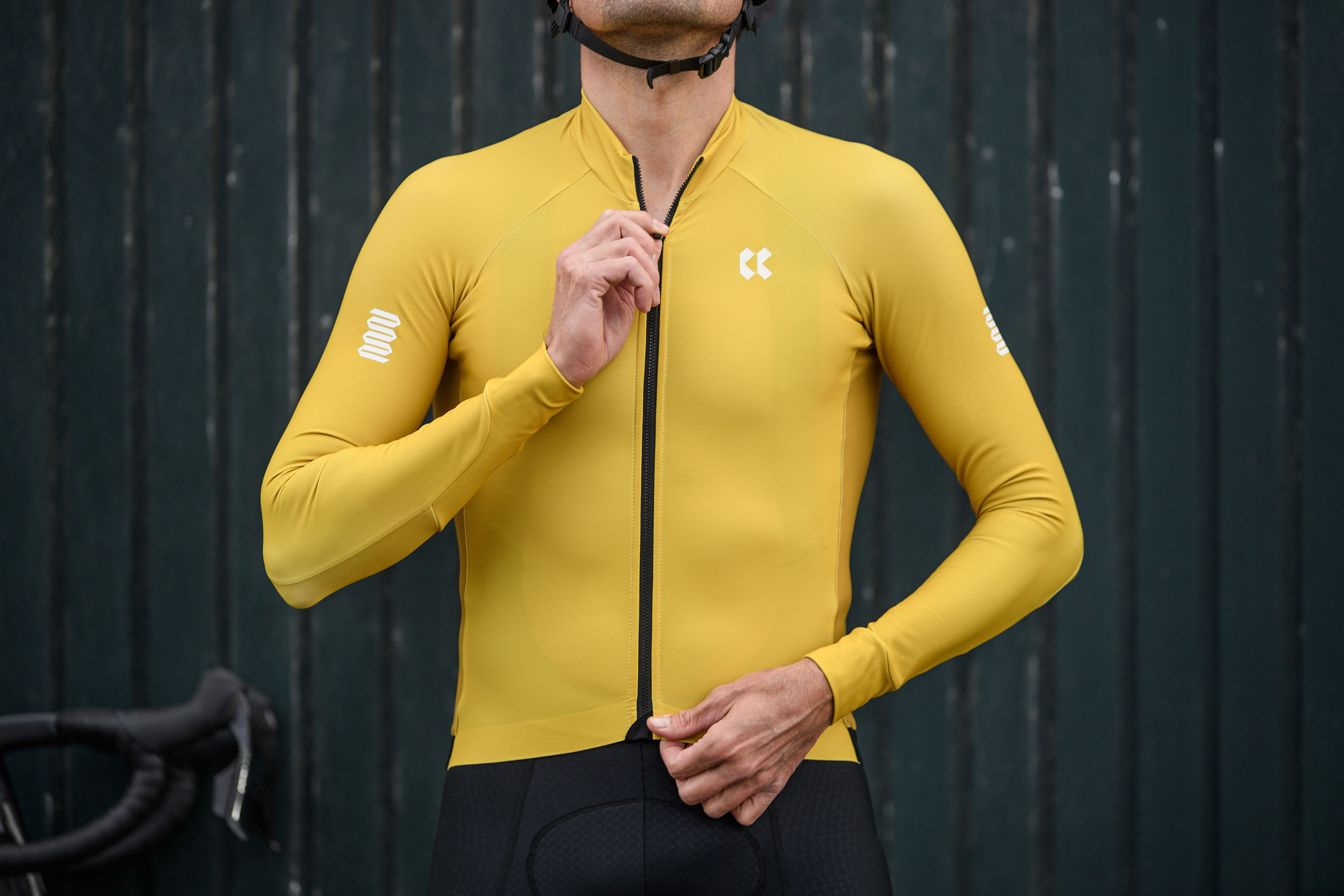 Heren fietsshirt lange mouwen TEMPS | PASSION Z6 Gold Yellow | Kalas